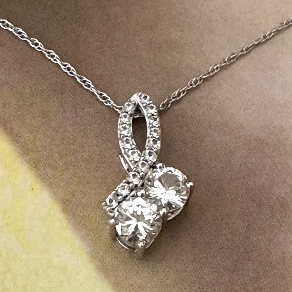 Helzberg Diamonds Silver and White Necklace - Picture 4 of 13